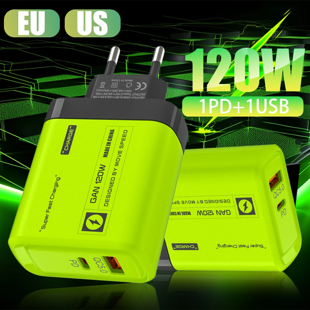 2 Ports USB C PD Charger Quick Charge 3.0 Type C USB Phone Chargers Fast Charging Adapter For iPhone 15 14 Samsung Xiaomi Huawei