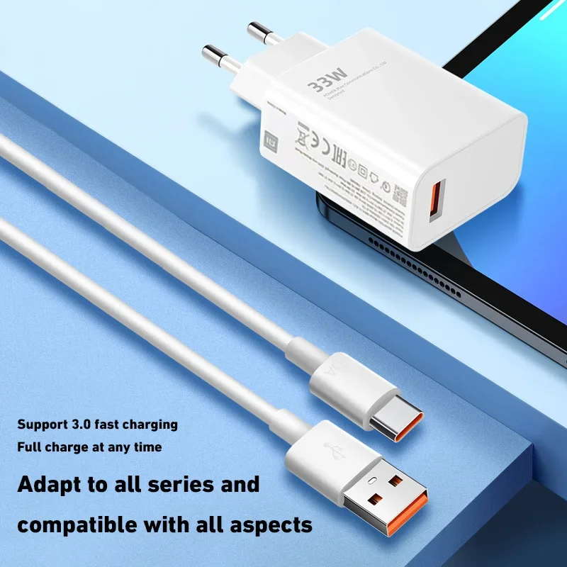 Xiaomi 120W Charger EU QC 3.0 67W Fast Turbo Charge 6A Type C Cable For Xiaomi Redmi Note 13 12 POCO X5 M4 Pro Pad 6 - Image 5