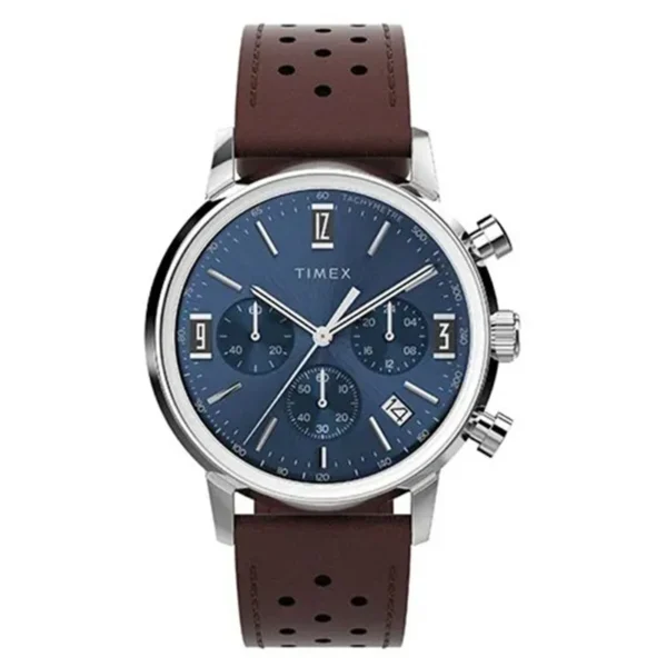 New Timex Men Watches Luxury Trend Quartz Calendar Waterproof Multi Function Fancy Round Watch Stainless Three Eyed Watch - Image 2