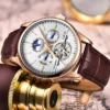 2024 LIGE Mens Watches Automatic Mechanical Watch Tourbillon Sport Clock Leather Casual Business Retro Wristwatch Relojes Hombre - Image 3