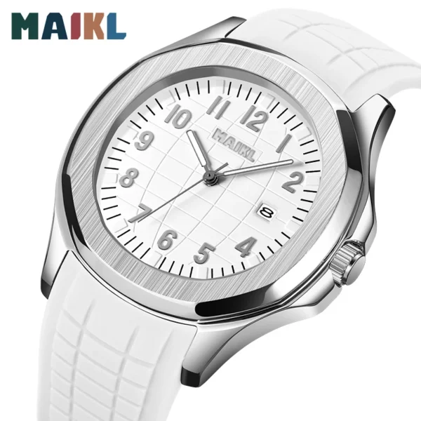 MAIKL Top Luxury Brand Male Quartz Watches Silicone strap Date Watch For Men Waterproof Sport Clock Male Relogio Masculino - Image 2