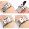 Milanese Watch Band Stainless Steel Wristband Replacement Strap Width 12mm 13mm 14mm 16mm 17mm 18mm 19mm 20mm 22mm With Tool Pin - Image 5