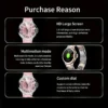 Smart Watch Woman Smartwatch 2024 Korean Support Aiweile AW28 Men Sports Modes Bluetooth Call Fitness Bands Hebrew Android IOS - Image 2