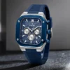 NAVIFORCE Business Men's Soft Silicone Strap Wristwatches Water Resistant Quartz Chronograph Man Watches with Square Dial NF8037 - Image 6