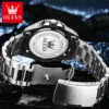 OLEVS 5885 Original Quartz Watch for Men Stainles Steel Waterproof Sports Watches Fashion Luxury Top Brand Men's Wristwatches - Image 3