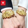 OLEVS New Flywheel Design Luxury Couple Watch Waterproof Moon Phase Chronograph Brand Original Quartz Wrist Watch for Men Women - Image 3