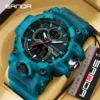 SANDA 6198 Watch Fashion Trend Dual Screen Multi functional Outdoor Sports Multi functional Waterproof Electronic Men's Watch - Image 2