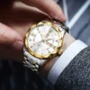 Male Mens Quartz Watches Top Brand Luxury Business Waterproof Luminous Large Dial Men Wristwatches Sports Stainless Steel Watch - Image 4