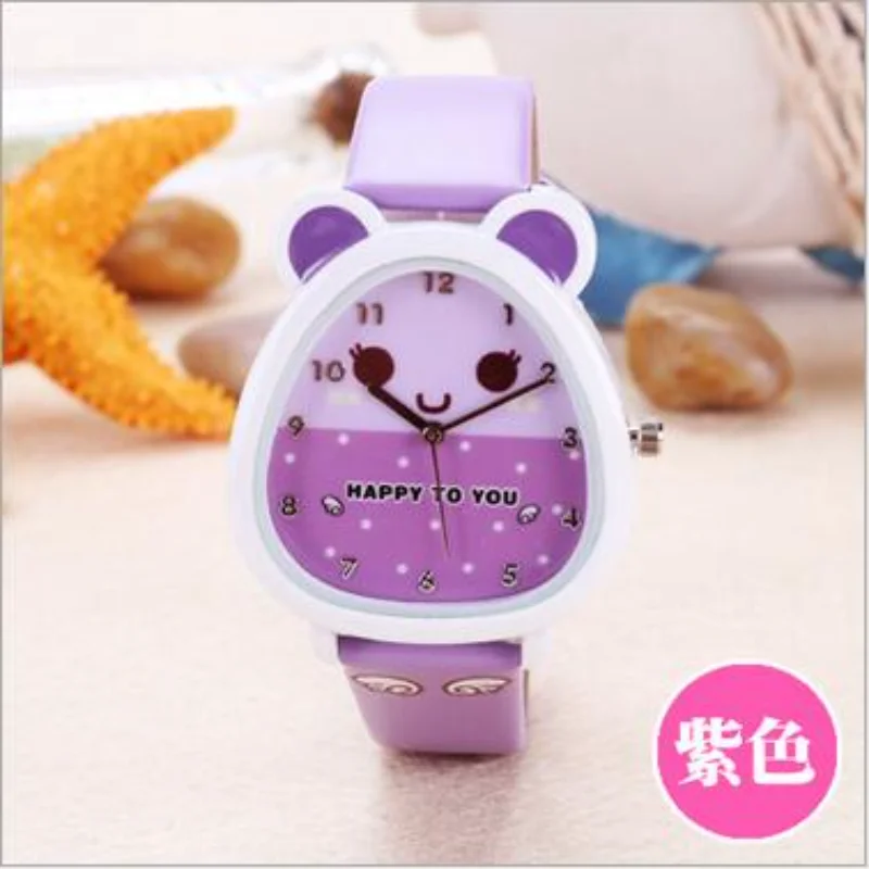 6 Candy Colors Cute Animal Watch kids Boy Girl Quartz watch Leather children Cartoon Wristwatch Casual Waterproof relogio Gifts - Image 6