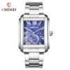 CHENXI 8216 Square Men Quartz Watches Fashion Business Simple Silvery Stainless Steel Strap Analog Display Wrist Watches - Image 5