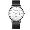 Business Stainless Steel Strap Watches Men 2024 Luxury Mesh Calendar Watch Quartz Wristwatches relogios masculino reloj hombre - Image 6