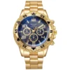 Luxury Golden Men Watch 2023 New Fashion Casual Stainless Steel Quartz Wristwatch Analog Male Business Clock Relogio Masculino - Image 6