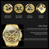 OLEVS Lxuxry Brand Gold Men's Watches Full Skeleton Stainless steel Chronograph Wristwatch Waterproof Luminous Quartz Watch Men - Image 4