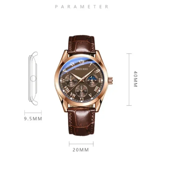 Luxury Brand Watch Men Quartz Watches Relogio Masculino Leather Strap Business Wristwatches Dropshipping Часы Мужские Reloj - Image 6
