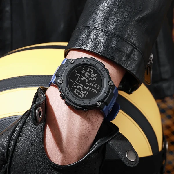 Men's multi-function sports watch time watch digital student gift alarm clock watch LED digital dial luminous electronic watch - Image 2