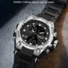 SANDA 739 Trendy Design 2024 New Arrival Alarm Mode Sports Hand Clock For Men Analog Digital Display Fashion Watch - Image 2
