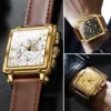 OLEVS Men's Top Brand Square Quality Quartz Wristwatch Chronograph Waterproof Original Watch for Man Luminous Date Luxury - Image 3