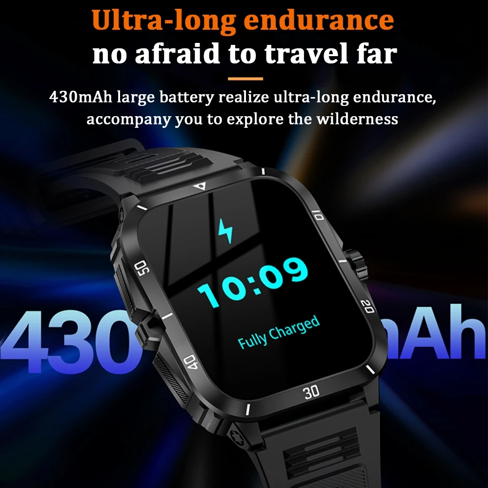 GPS 3ATM Waterproof Outdoor Military Smartwatch Men Bluetooth Call Smart Watch Women Waterproof Sports Fitness Watches 2024 New - Image 5
