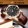 2024 LIGE Men Watches Waterproof Luminous Top Brand Luxury Leather Casual Sports Quartz Wristwatch Military Man Watch For Men - Image 2