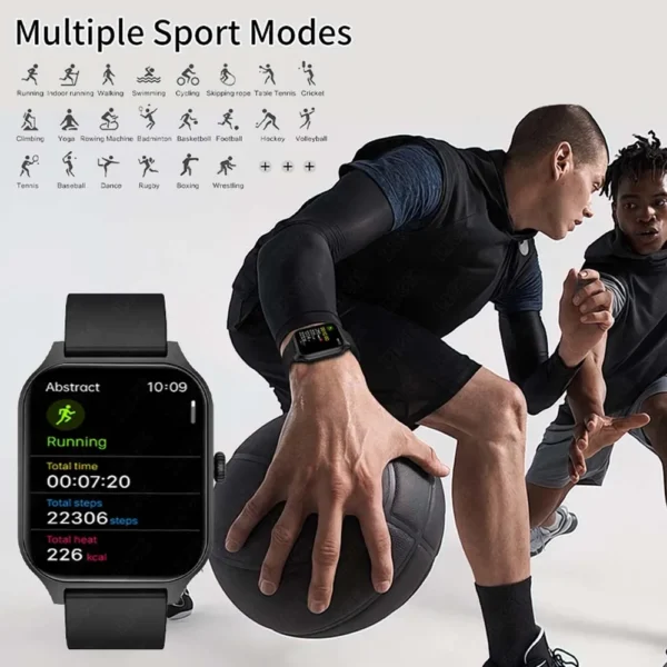 Trendy Smart Watch For Men 2.01” HD 240*296 Gift Bluetooth Call Custom Photo Dynamic Island Alarm Clock Watches For Android Ios - Image 6