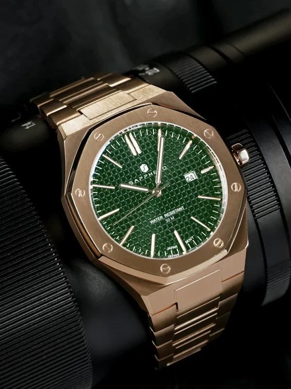 SAPPHEROMen's Watches Luxury Brands Rose Gold Stainless Steel Swiss Luminous Waterproof Men's Gifts Quartz Watches Clocks - Image 4