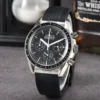 2023 New OUMASHI Men's Watch 39.5mm Business Moon Design Six Pin Automatic Date Speed Timer Sapphire Mirror VK63 Movement - Image 6