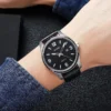 SKMEI Mens Casual Date 3Bar Waterproof Business Wristwatch reloj hombre Clock New Simple Genuine Leather Strap Quartz Watches - Image 4