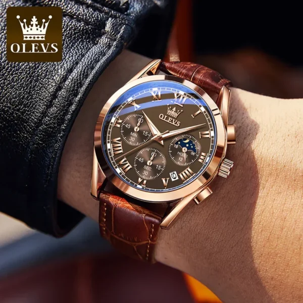 OLEVS 2871 Multifunctional Men's Watches Stainless steel Luminous Waterproof Luxury Men Wristwatch Business Watch Man - Image 2