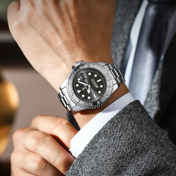 POEDAGAR Luxury Men Watch Business Quartz Man Clock Sports Waterproof Luminous Date Stainless Steel Men's Watches Male Reloj+box - Image 5