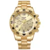 Luxury Golden Men Watch 2023 New Fashion Casual Stainless Steel Quartz Wristwatch Analog Male Business Clock Relogio Masculino - Image 5