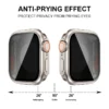 Privacy Tempered Glass+Waterproof Cover For Apple Watch Case 45mm 44mm 41mm 40mm Screen Protector for iwatch serie 9 8 7 6 SE 5 - Image 2