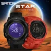 SANDA 2145 Brand Men Watches Sports Pedometer Calories 50M Waterproof LED Digital Watch Military Wristwatch Relogio Masculino - Image 4