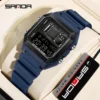 Sanda 6216 Male And Female Men Student Electronic Watch New Square Multi Functional reloj hombre Countdown Gift Wrist Watches - Image 4