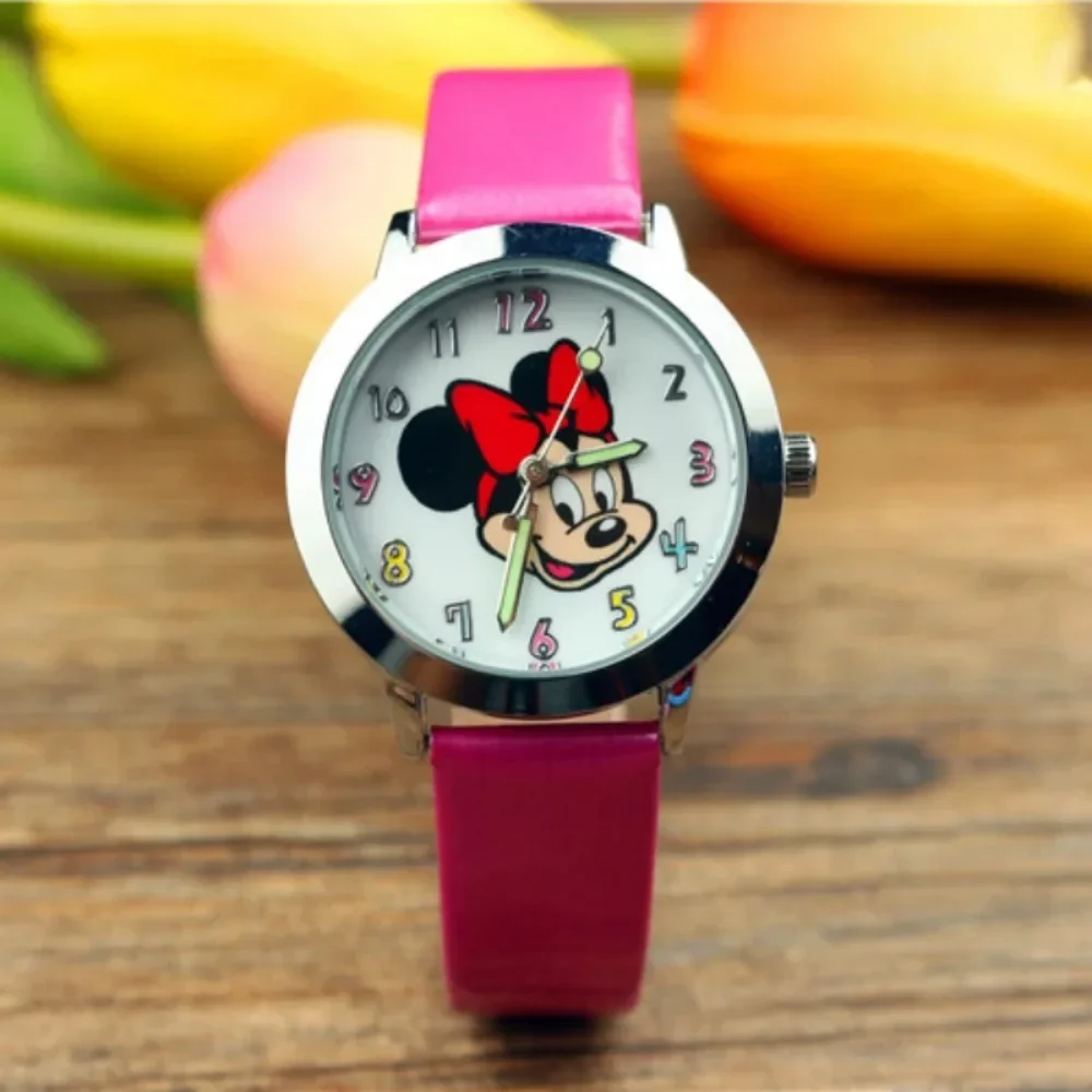 8 Candy Colors Fashion Colorful Watch Girls Children Cartoon Clock Mickey Cute Watches Lovely Relogio Kids Watches Men Reloj - Image 2