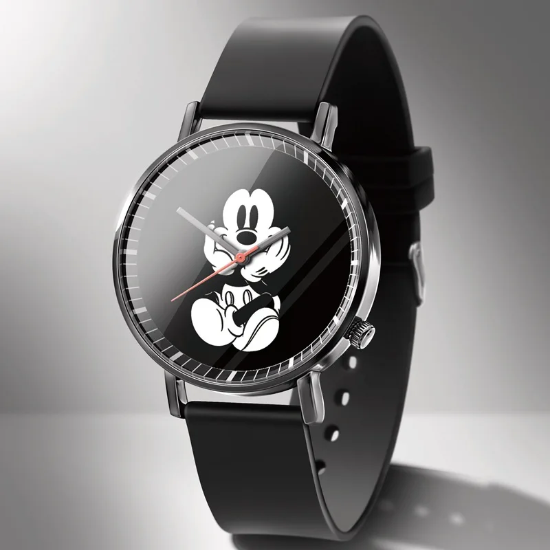 Disney Mickey Minnie Mouse Girl Boy Children's Kids Watch Women Cute Male Female Couple Wrist Watches Birthday Gifts