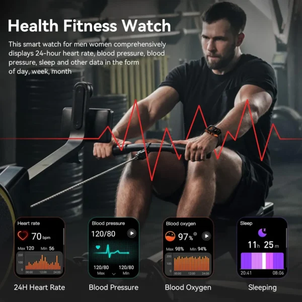 TICWRIS TANK M2 Smart Watch For Men Military Watches IP69K 5ATM Waterproof 70 Sport Modes AI Voice Bluetooth Smartwatch Women - Image 6