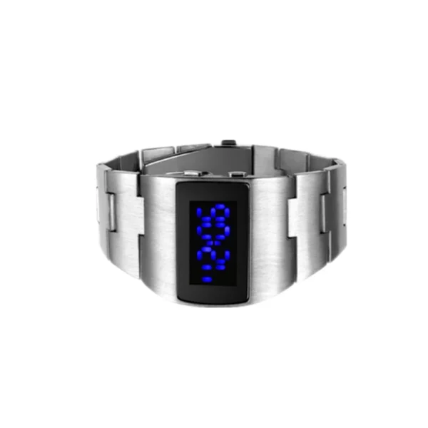 Men s Simple Design LED Digital Display Watch Hiking Boys Electric Alloy Wristwatch Wrist Decoration Accessory Birthday Gift - Image 4
