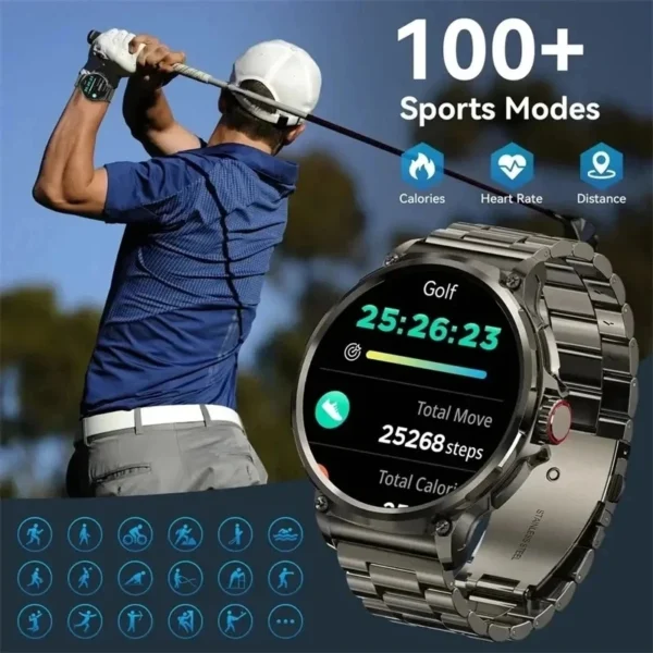 2024 New For Huawei Xiaomi GPS Track Smart Watch Men 1.85-Inch Ultra HD AMOLED Screen 710 Mah Battery Bluetooth Call SmartWatch - Image 4
