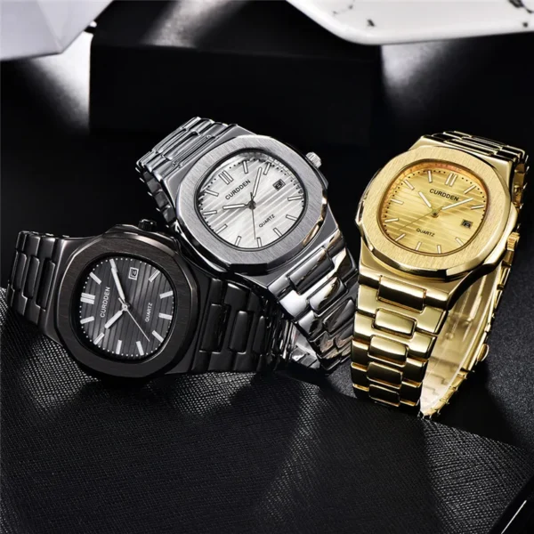 Genuine CURDDEN Brand Watches Men Fashion Luxury Stainless Steel Business Calendar Qaurtz Wristwatches Montres de Marque de Luxe - Image 6