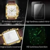 OLEVS Men's Top Brand Square Quality Quartz Wristwatch Chronograph Waterproof Original Watch for Man Luminous Date Luxury - Image 5