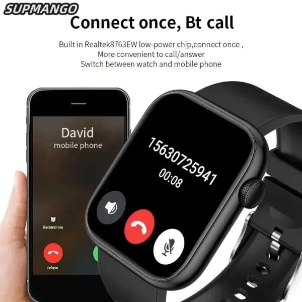 T344 Smart Watch 2024 Smartwatch Men Dial Call Smart Watch Tracker Health Sport Tracker Women Watch Clear Talk Sleep Detection - Image 5
