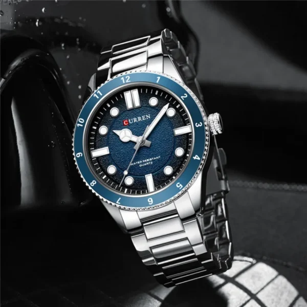 CURREN 8450 Men's Quartz Watches Waterproof Stainless Steel Strap Fashion Sports Luminous Business Man Simple Casual Wristwatch - Image 2
