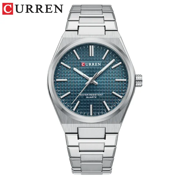CURREN 8439 Couple Quartz Watch Silvery Gold Leisure Simple Business Stainless Steel Strap Wristwatch for Men - Image 5