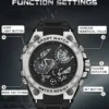 SANDA 9020 Trend Outdoor Luminous Alarm Clock Waterproof Shockproof Men Watch Men's Watch Electric Watch Multi-Function Fashion - Image 4
