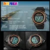 Skmei Men Solar PU Strap Wristwatches Mens Chronograph Alarm 5Bar Waterproof Digital Watch Reloj Hombre Outdoor Sport Watch 1096 - Image 6