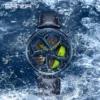 Fashion Men Watch Luxury 360 Rotating Car Wheel Dial Sports Quartz Watch Casual Leather Waterproof Wristwatch Relogio Masculino - Image 3