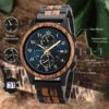 BOBO BIRD Men Watches 44mm Luxury Quartz Watch Lightweight Wooden Case and Straps Watches for Casual Support Customize Gift Box - Image 3