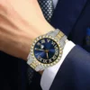 Iced Out Watch Men Luxury Brand Full Diamond Mens Watches AAA CZ Quartz Men's Watch Waterproof Hip Hop Male Clock Gift for Men - Image 2