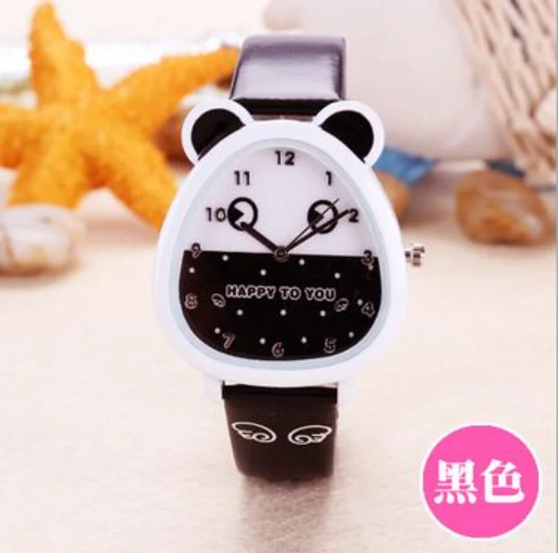 6 Candy Colors Cute Animal Watch kids Boy Girl Quartz watch Leather children Cartoon Wristwatch Casual Waterproof relogio Gifts - Image 3