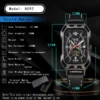 LONGLUX automatic watch cool wholesale mechanical wristwatches steel hollow no logo leather mens watch men gift ﻿ - Image 5